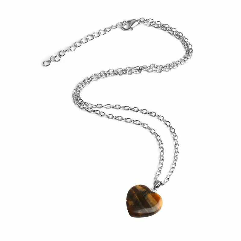 Cadena Ojo de Tigre Corazón