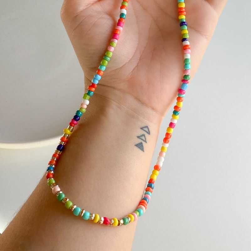 Collar Cuentas Multicolor