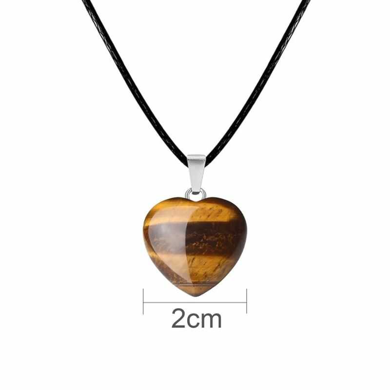 Collar Ojo de Tigre Corazón