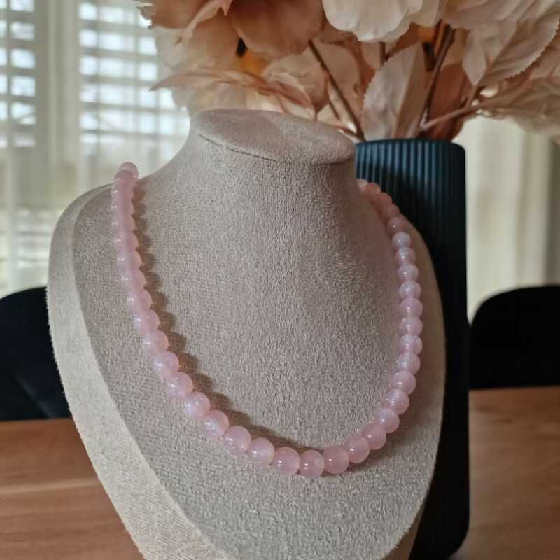 Collar Gargantilla Cuarzo Rosa