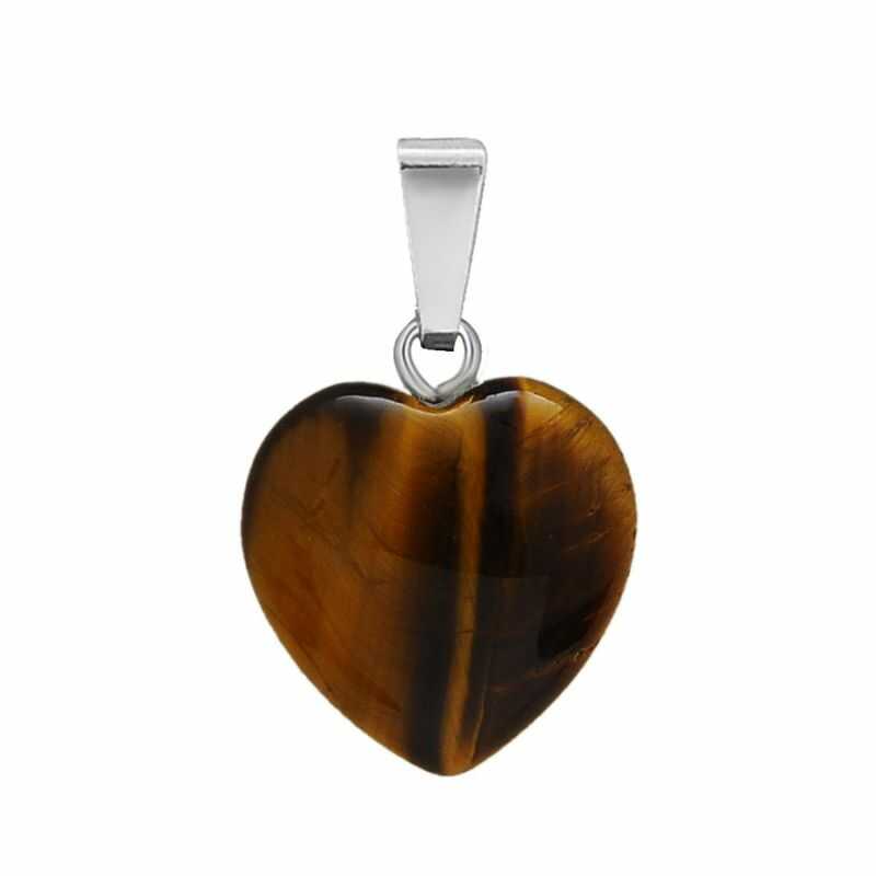 Collar Ojo de Tigre Corazón