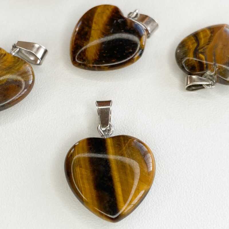 Cadena Ojo de Tigre Corazón