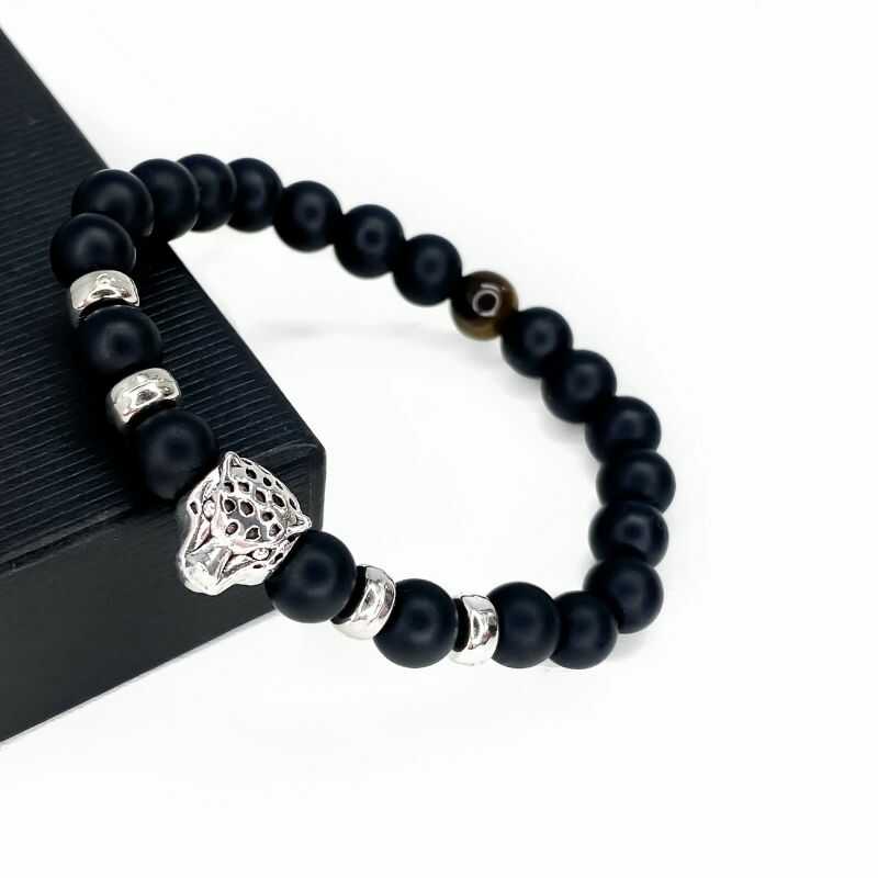 Pulsera Leopardo Ónix Mate