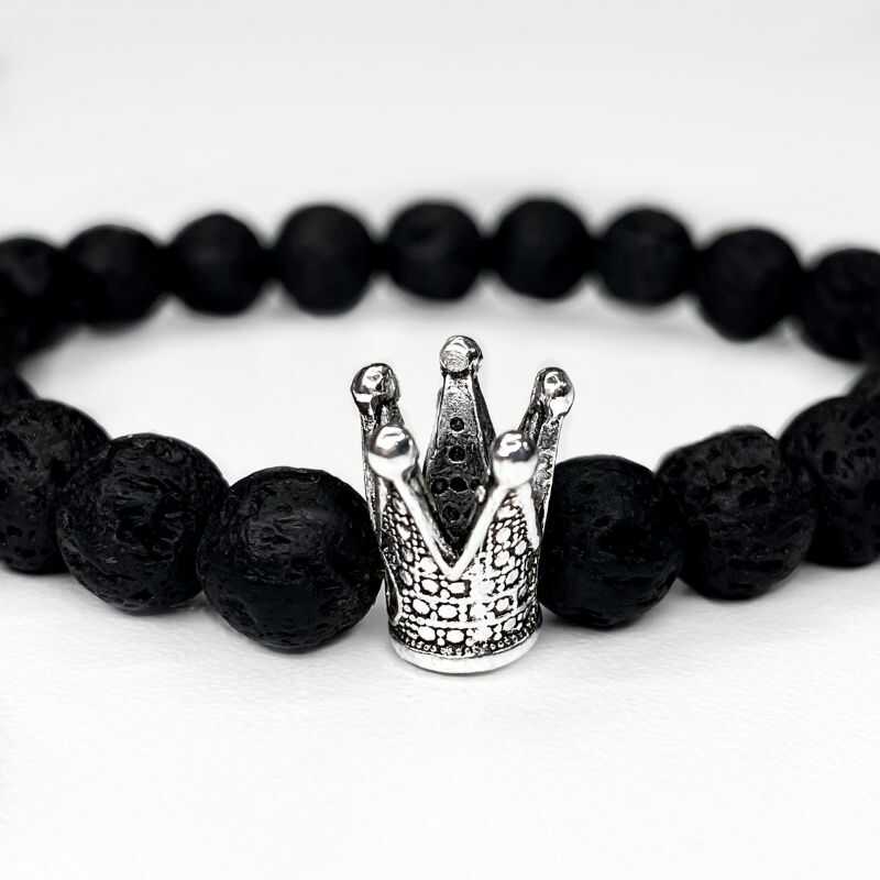 Pulsera Corona Roca Volcánica