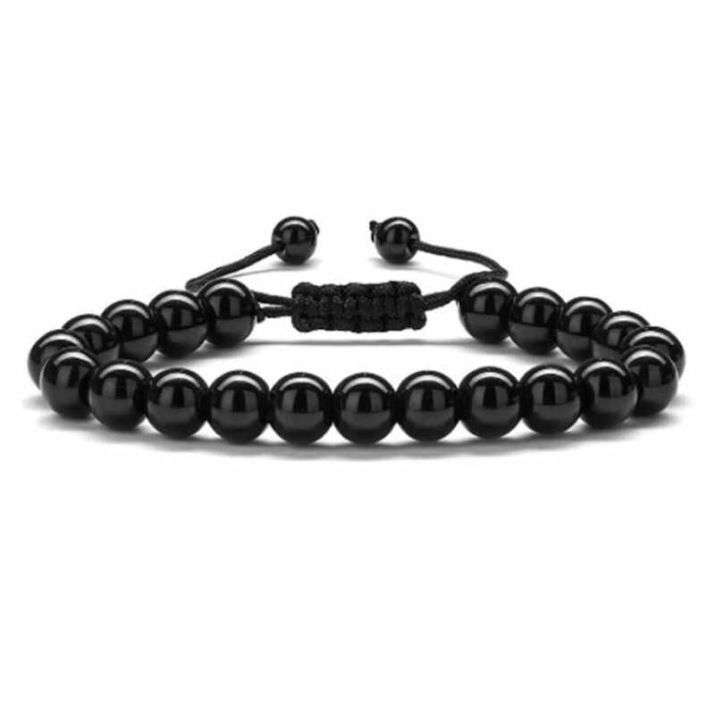 Pulsera Ajustable Ágata Negra