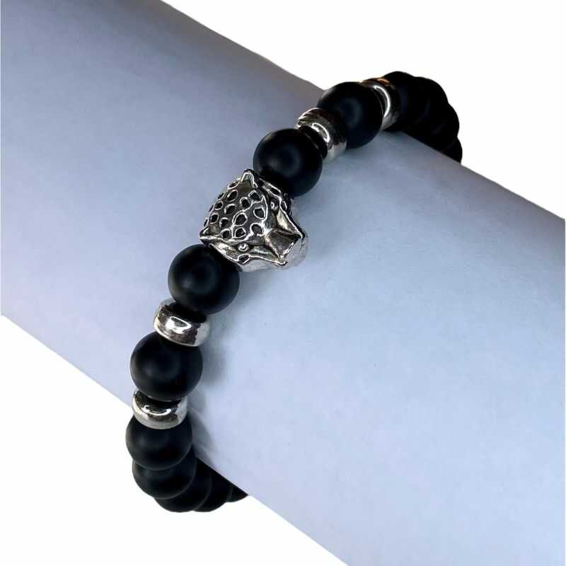 Pulsera Leopardo Ónix Mate
