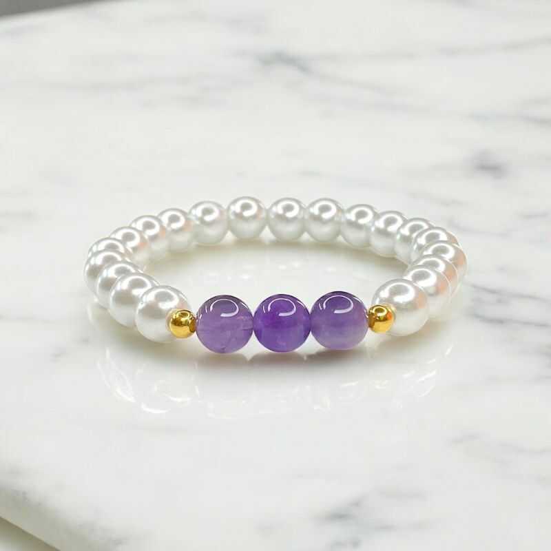 Pulsera Perlas y Amatista