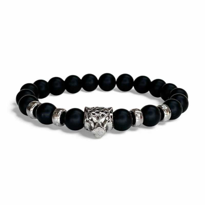 Pulsera Leopardo Ónix Mate