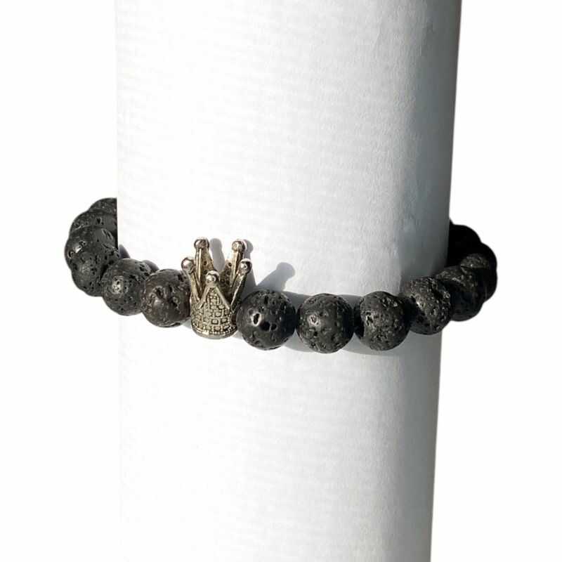 Pulsera Corona Roca Volcánica