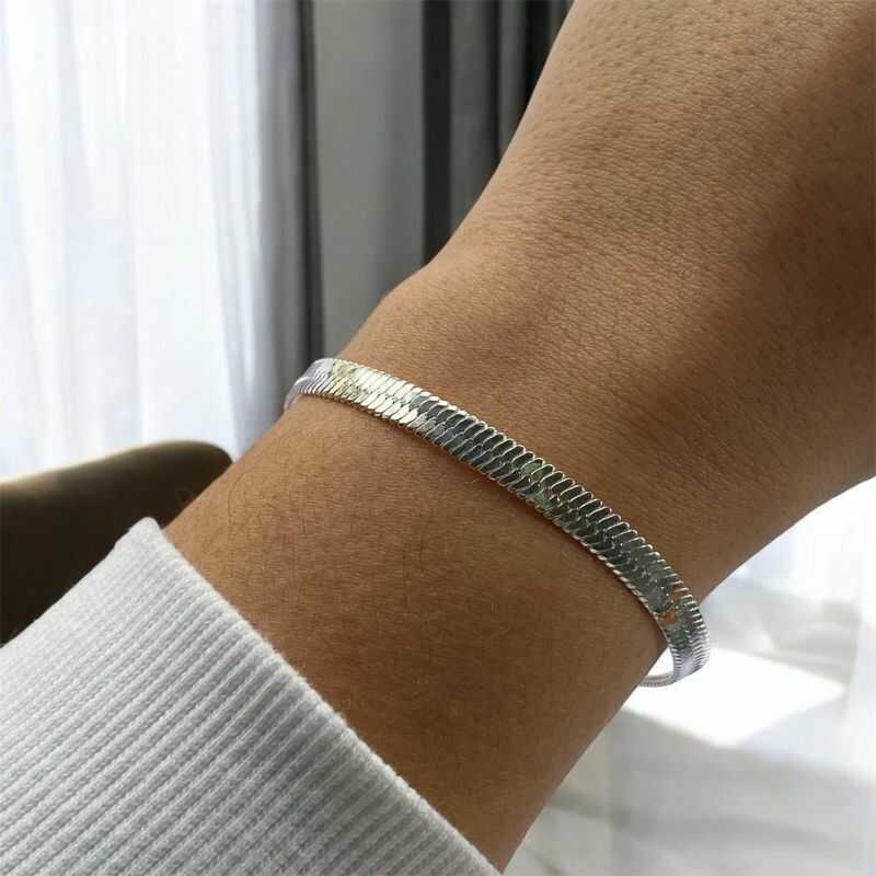 Pulsera Snake Acero Blanco