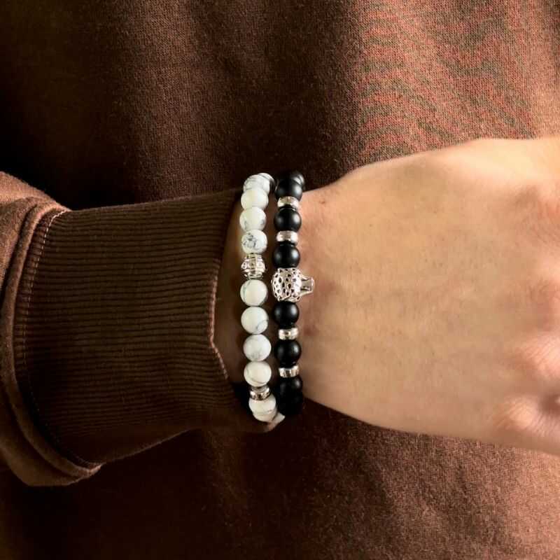Pulsera Leopardo Ónix Mate