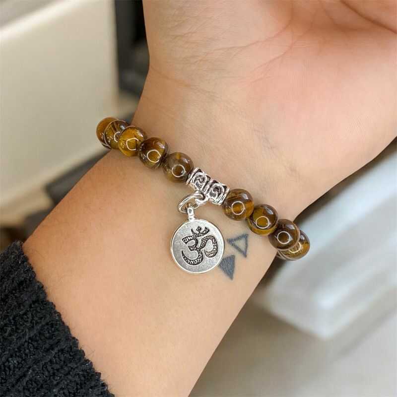 Pulsera OM Ojo de Tigre