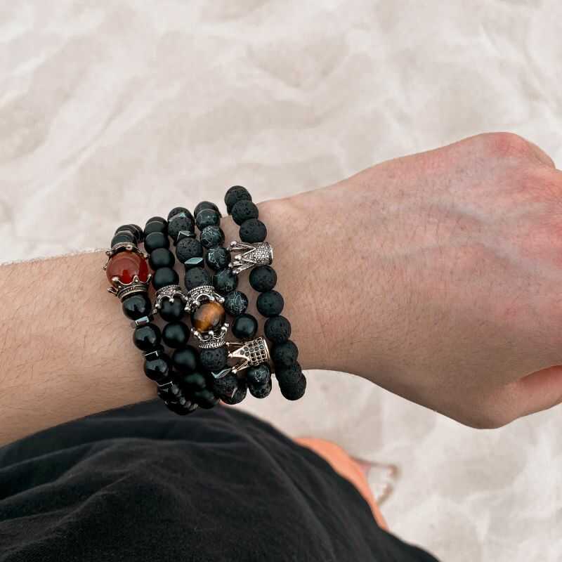 Pulsera Corona Roca Volcánica