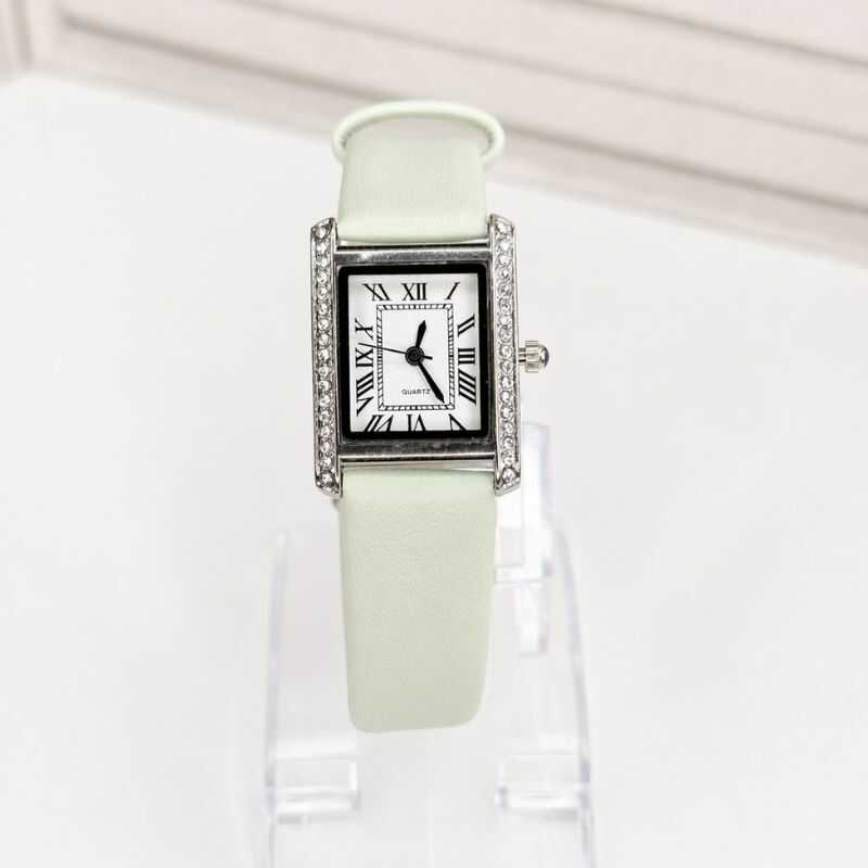 Reloj Rectangular Brillos Verde