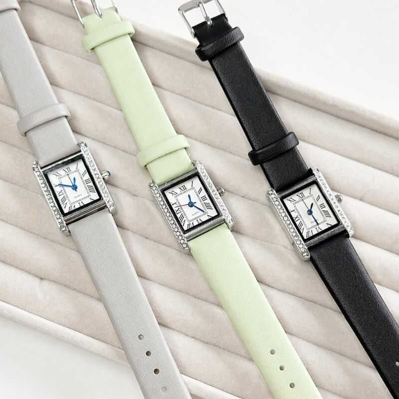 Reloj Rectangular Brillos Negro