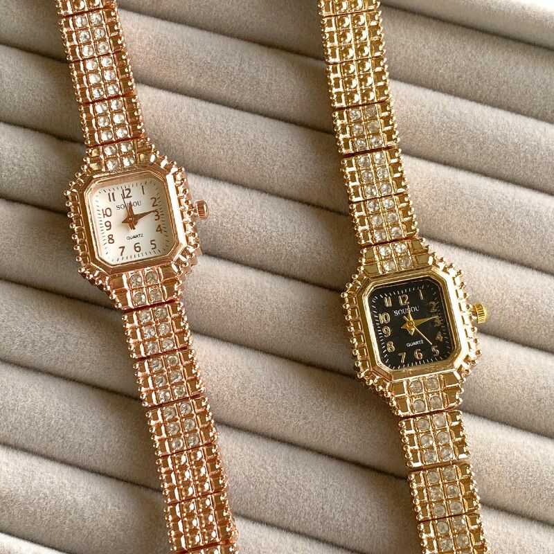 Reloj Rectangular Retro Rose Gold