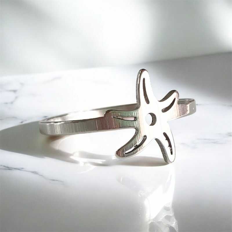 Anillo Estrella Plateado