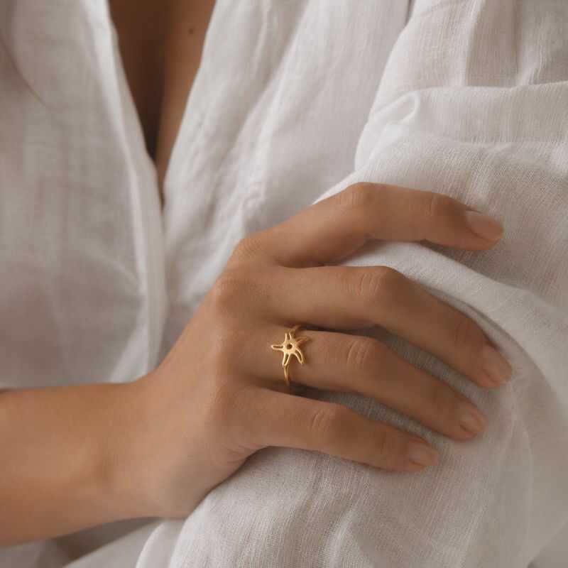 Anillo Estrella Dorado