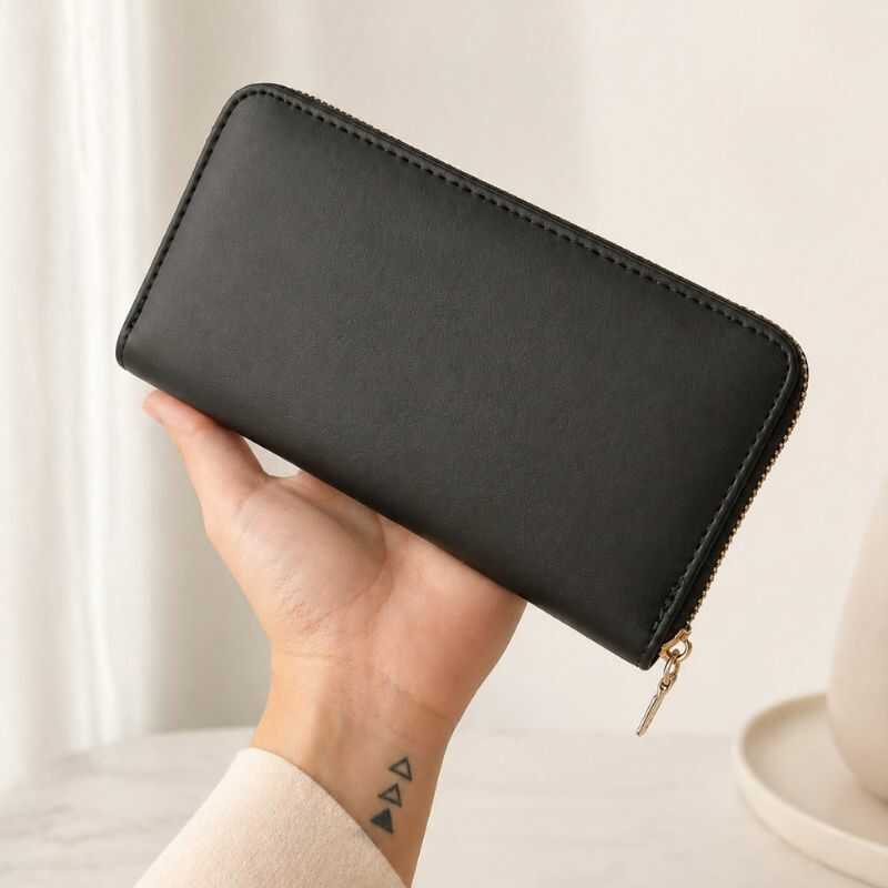 Billetera Lisa Negra