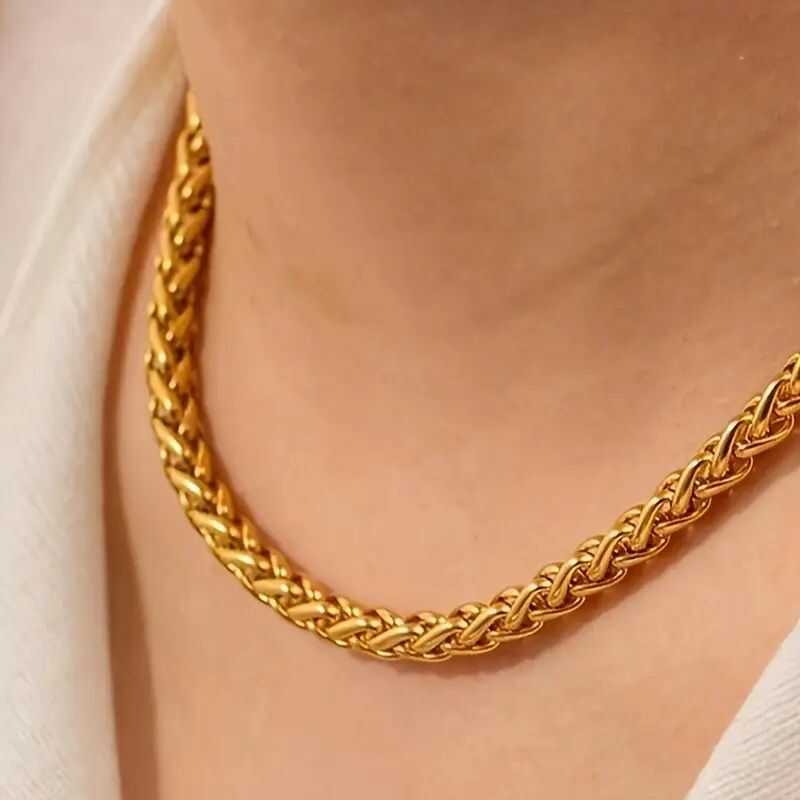 Cadena Espiga Gruesa Dorada