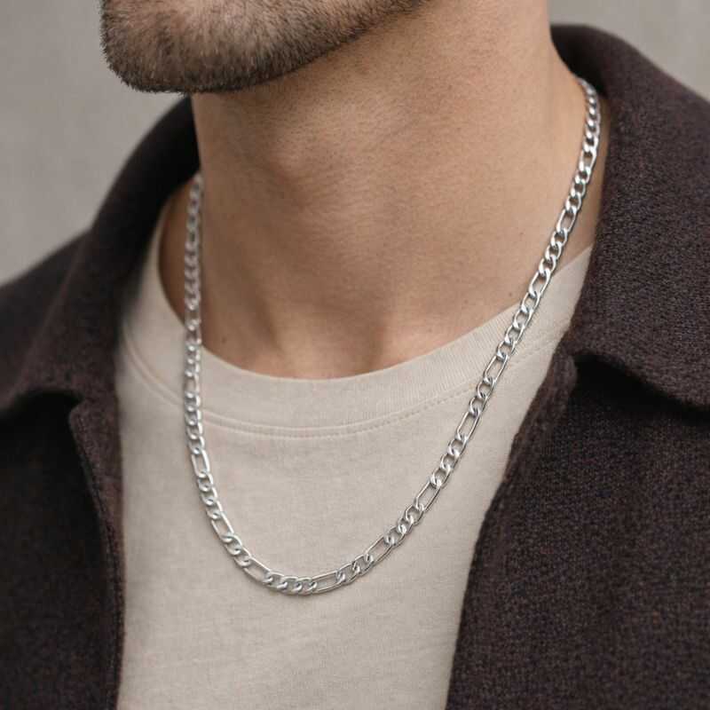 Cadena Fígaro Plateado