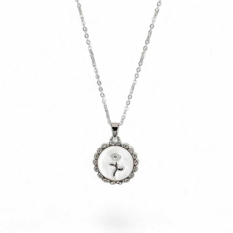 Cadena Rosa Plateada