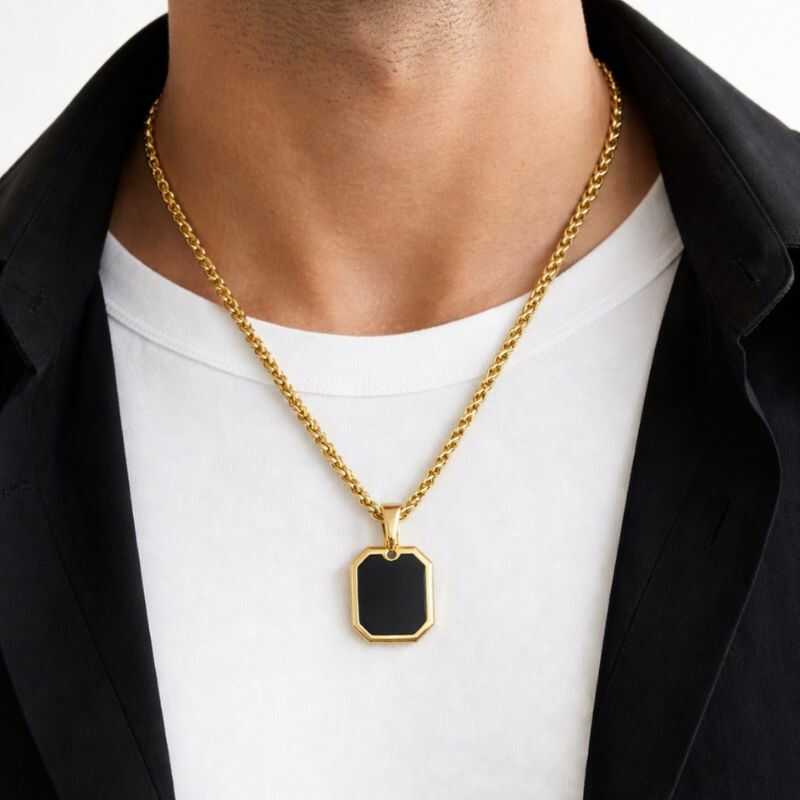 Cadena Espiga con Dije Dorado