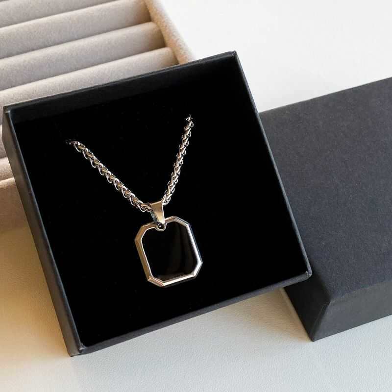 Cadena Espiga con Dije Plateado