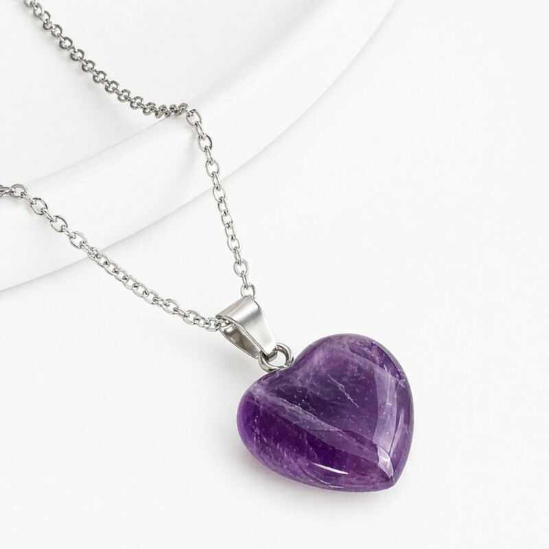 Collar de Amatista Corazón
