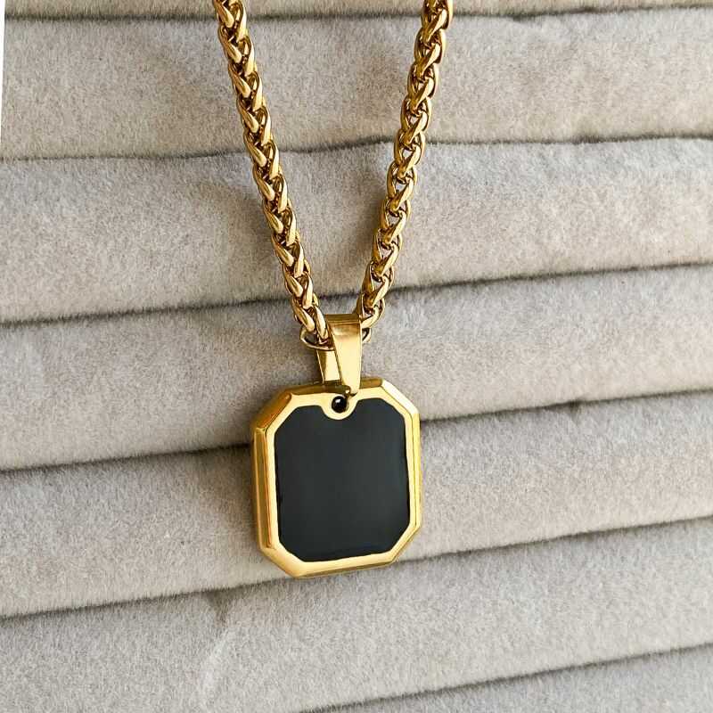 Cadena Espiga con Dije Dorado