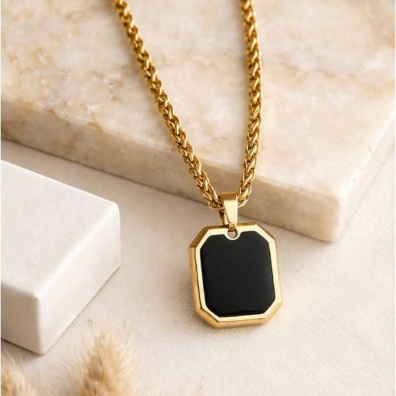 Cadena Espiga con Dije Dorado