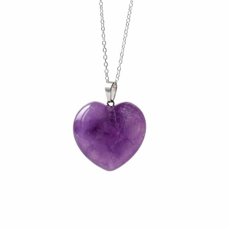 Collar de Amatista Corazón