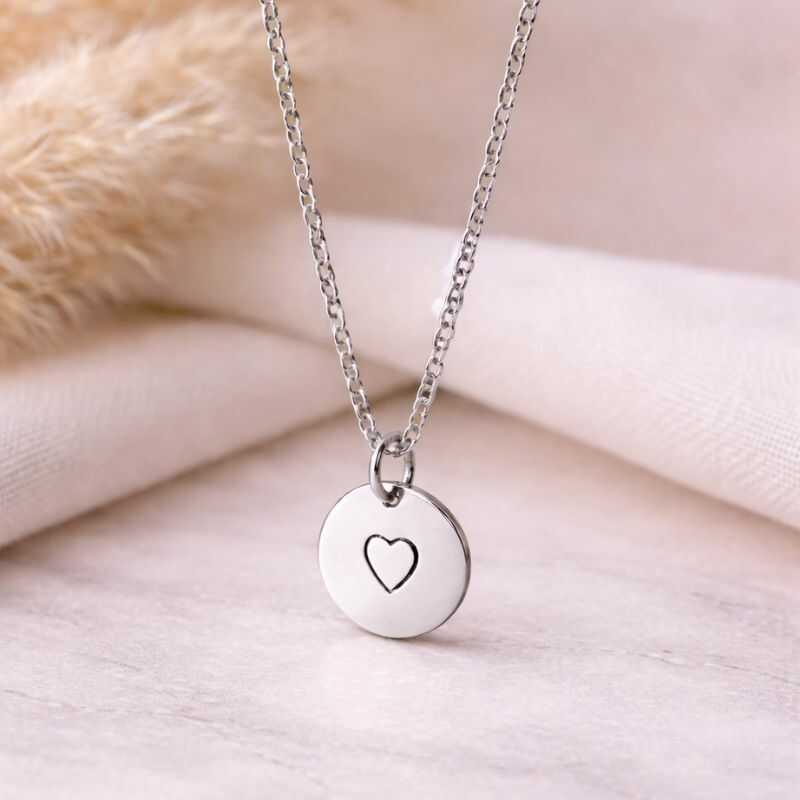 Cadena Corazón Grabada