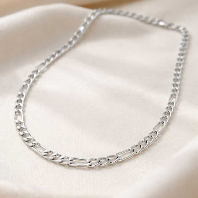 Cadena Fígaro Plateado