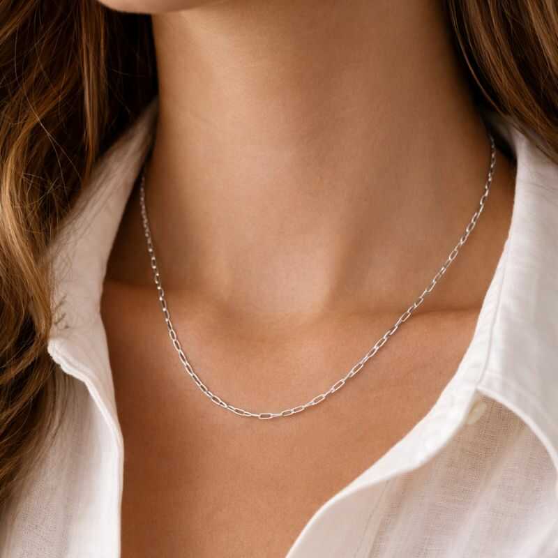 Cadena Clip Plateada