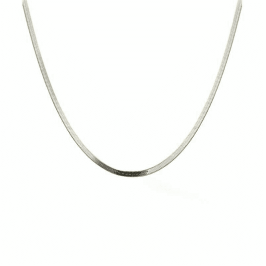 Cadena Snake plateada