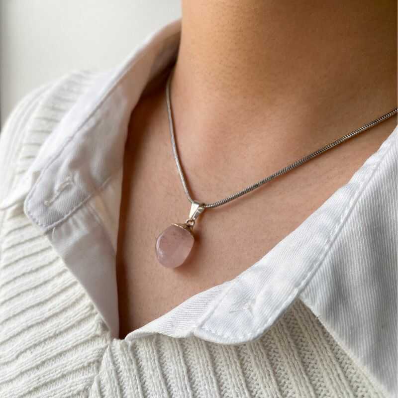 Colgante Cuarzo Rosa