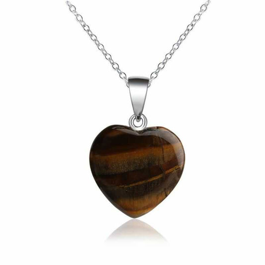 Cadena Ojo de Tigre Corazón