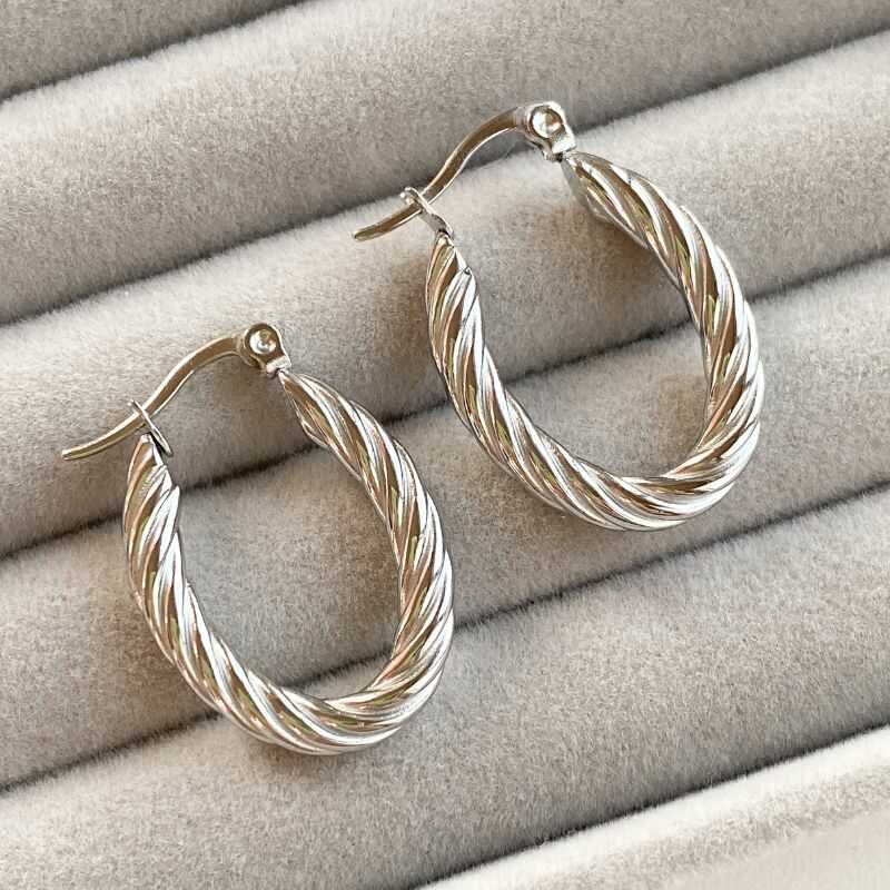 Aros Ovalados Trenzados