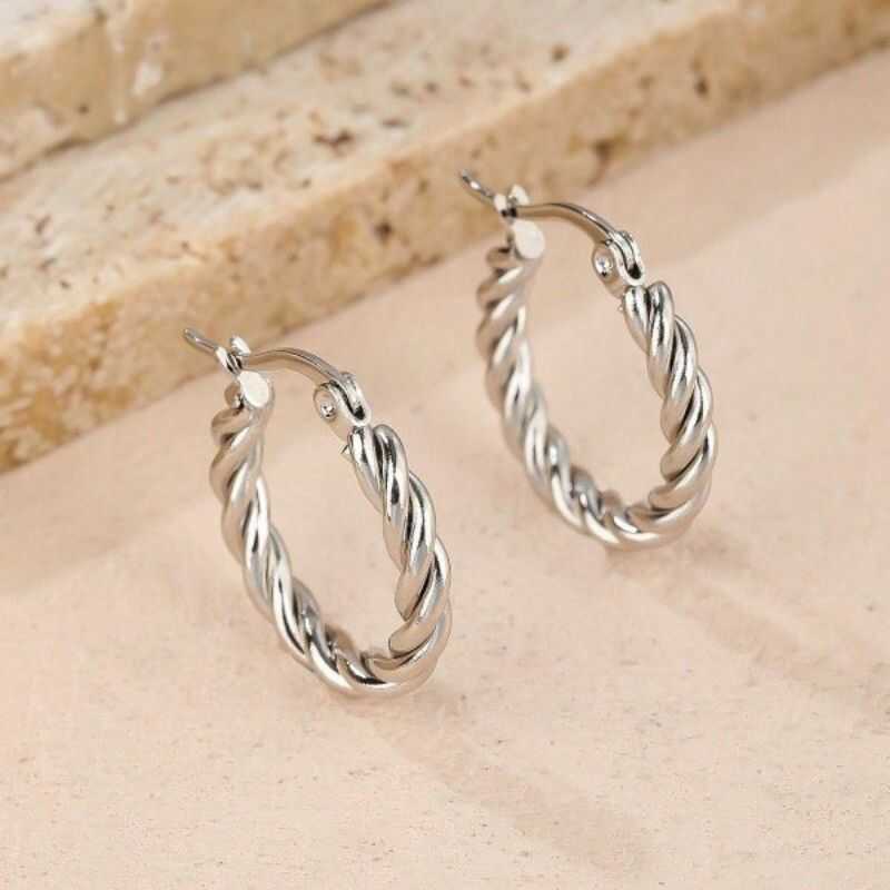 Aros Ovalados Trenzados