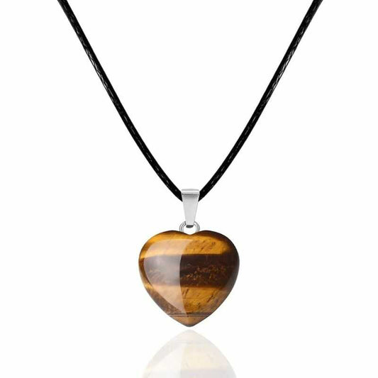 Collar Ojo de Tigre Corazón