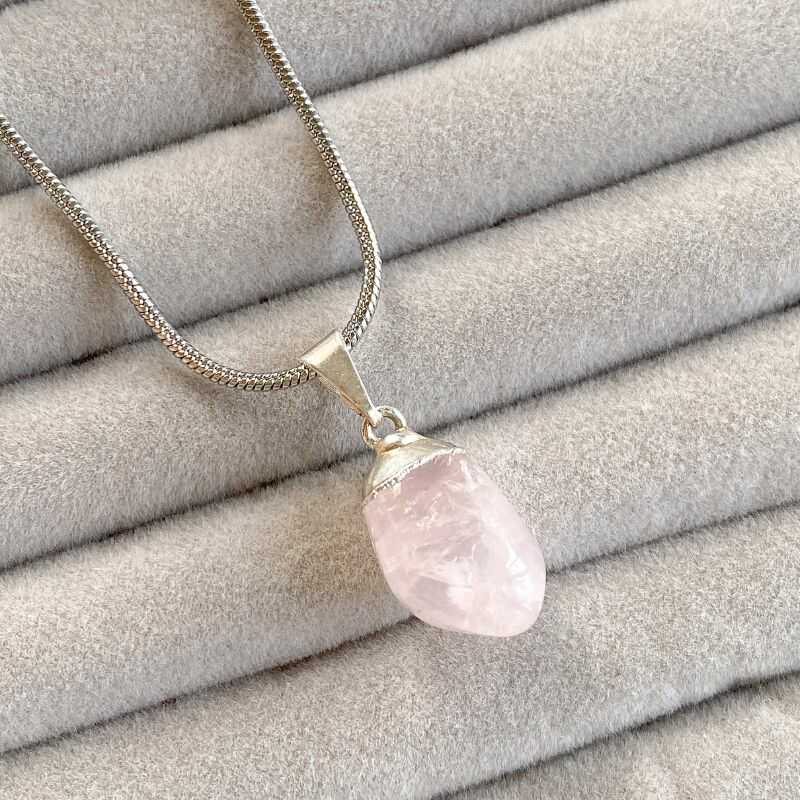 Colgante Cuarzo Rosa