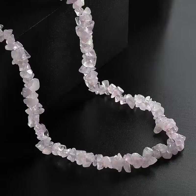 Collar Escallas Cuarzo Rosa