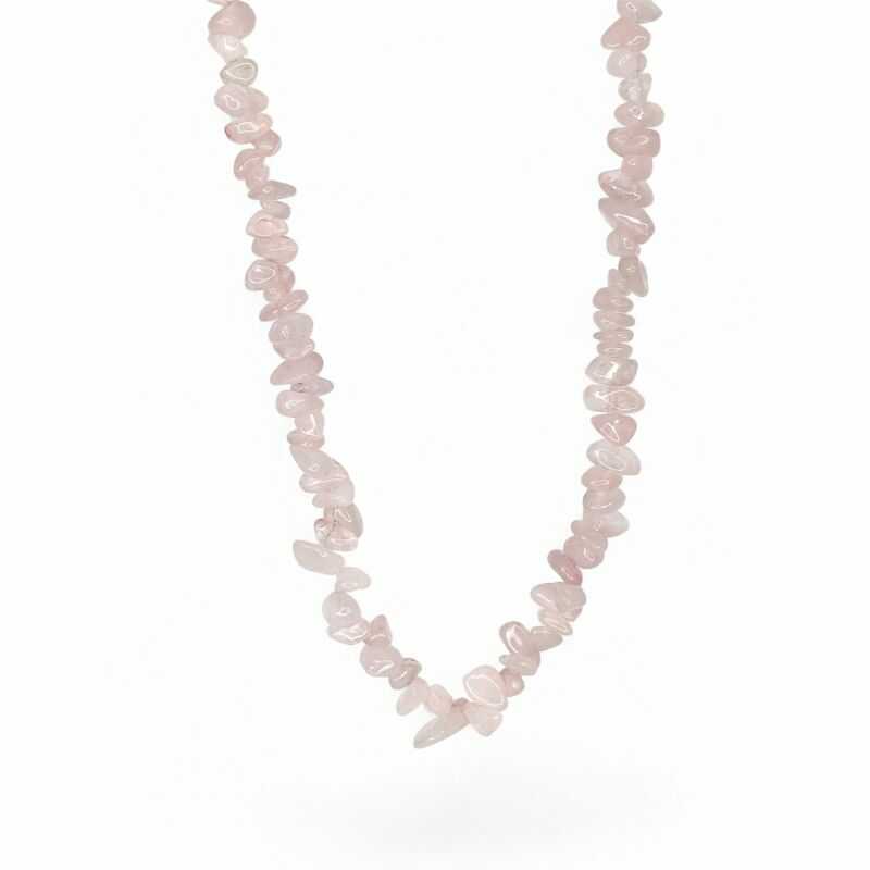 Collar Escallas Cuarzo Rosa