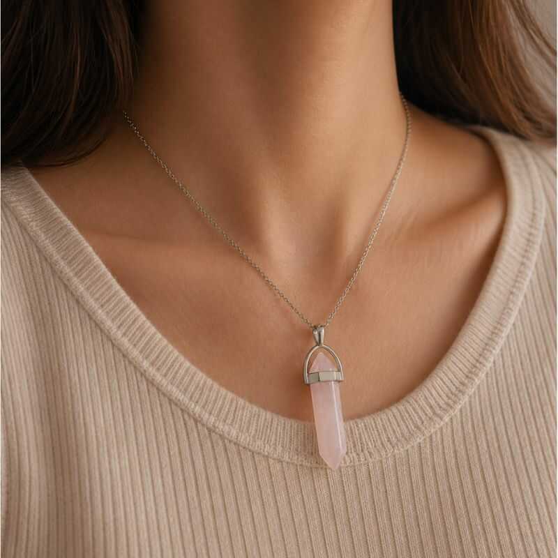 Colgante Cuarzo Rosa