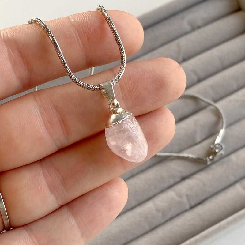 Colgante Cuarzo Rosa