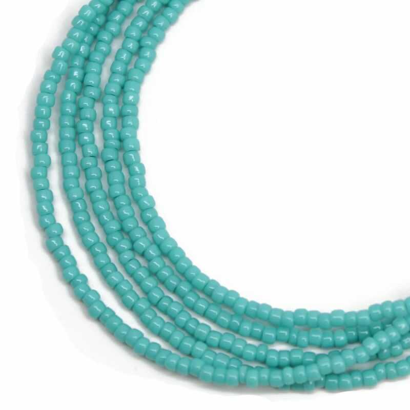 Collar Cuentas Verde Agua