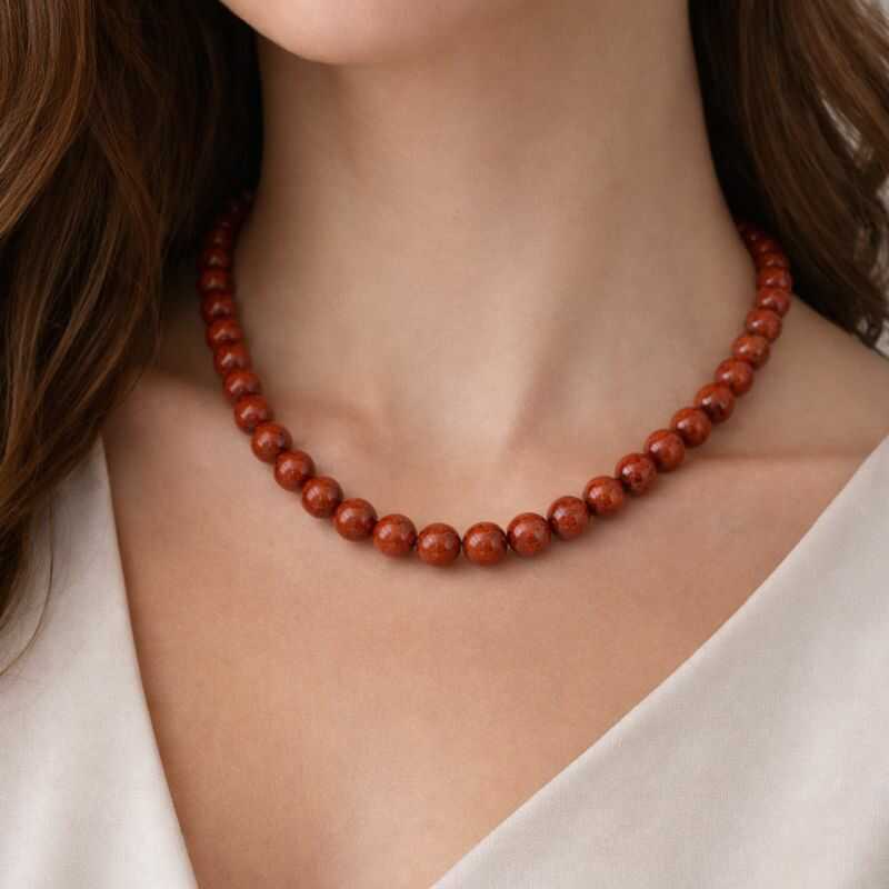 Collar Gargantilla Jaspe Rojo