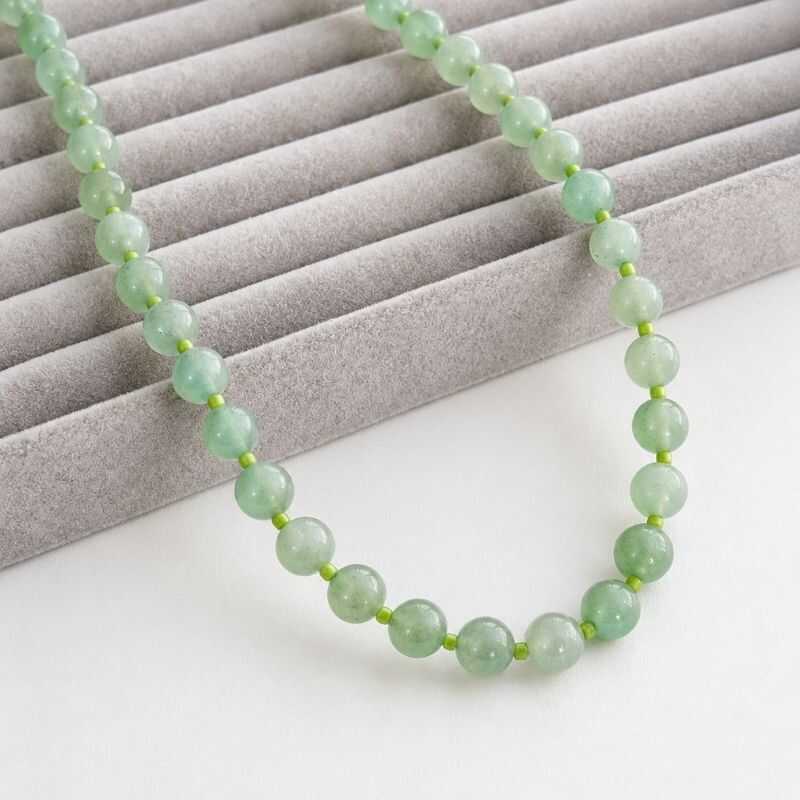 Collar Aventurina + Mostacillas