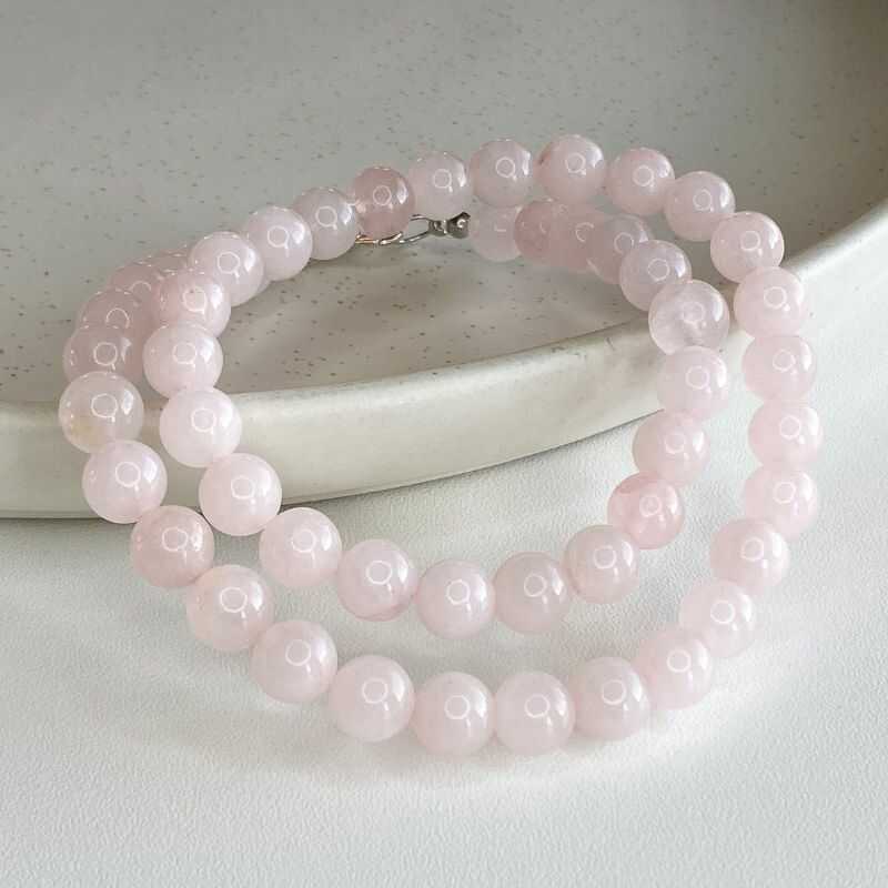 Collar Gargantilla Cuarzo Rosa